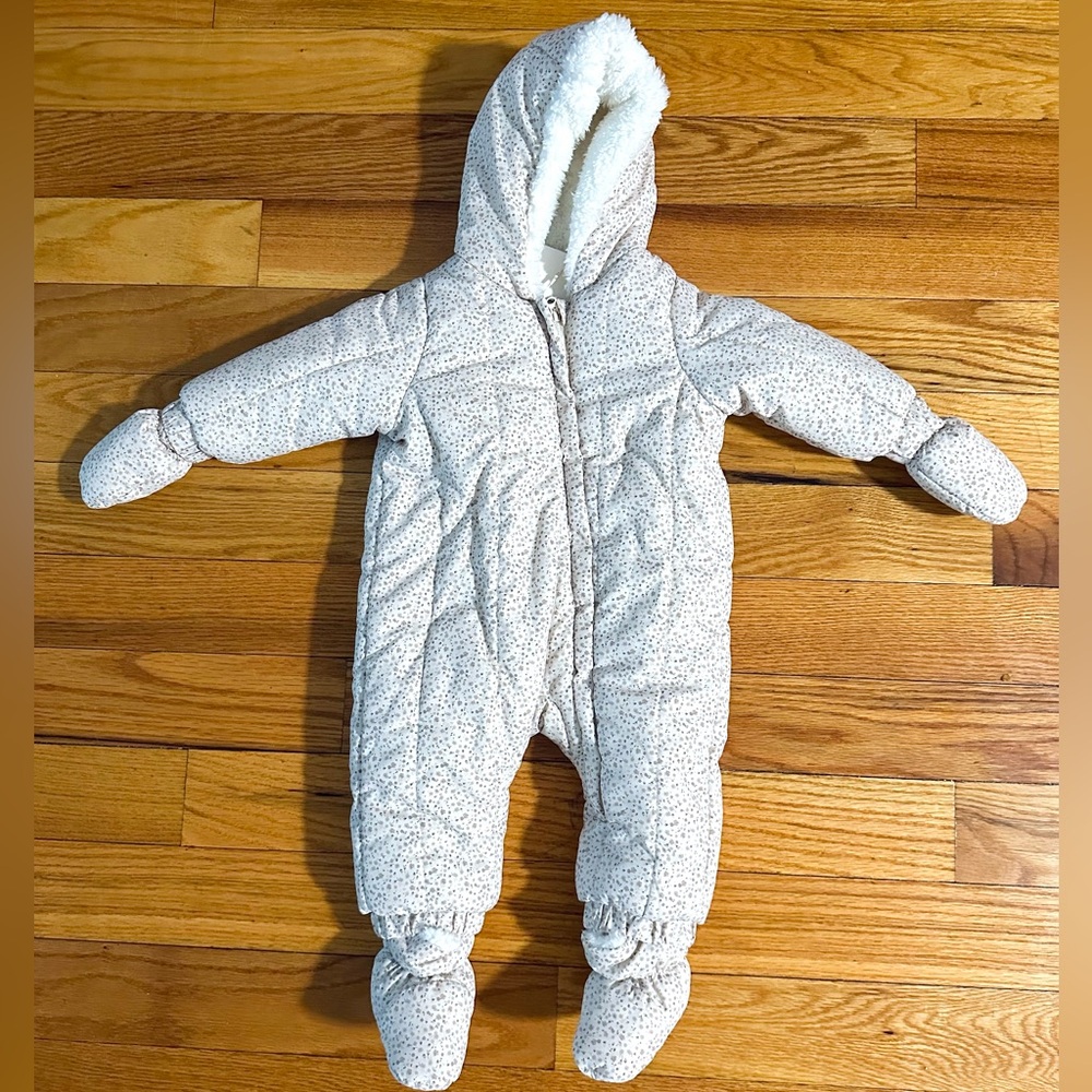 Zara fleece lined snowsuit size 6-9m NWT